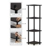 Furinno 12078EX/BK Turn-n-Tube Multipurpose 4-Tier Corner Shelf, Espresso/Black