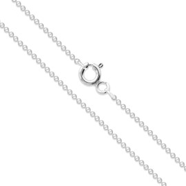 Sterling Silver Italian Ball Bead Chain 1.2mm 925 Italy New Dog Tag Necklace 16"
