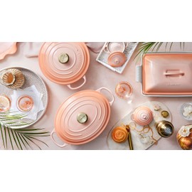 Le Creuset Stoneware Heritage Covered Rectangular Casserole, 4 qt., Peche