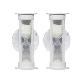 LOWENERGIE Shower Timer Eco Hot Water Energy Saving or tooth brushing coach, waterproof (2, 5 Minute White)