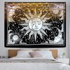 ICC Sun and Moon Tapestry Black White Tapestry Wall Sheet