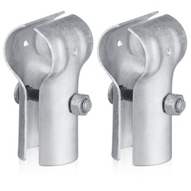 Tandefio 2 Pcs End Rail Clamps 1-3/8" Pipe Clamp Chain Link Fence Fittings T Clamp Galvanized Steel for Od Pipe, Bolts and Nuts