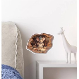 Mouse Realistic Art Cooking for the Family 3D Art Funny Humor Unique Decal 8"x6"