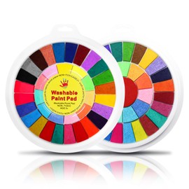 Mesen Colourful Ink Pad, 36 Colours, Fingerprint for Children, Ink Pad, Non-Toxic, Washable and Child-Safe Ink