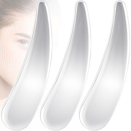 Isslly 3pcs Mini Metal Cosmetic Spatulas, Reusable Skincare Applicator, Makeup Spoons Facial Beauty Accessories for Essence Skin Care Cream Eye Cream Mask Mixing- Silver