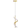 Spiral LED Pendant Light Gold Color High Brightness Eyes Protection