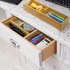 ZAVOOS 5 Pieces Bamboo Drawer Organizer, Multi-Use Individual Junk Tea