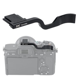 JJC Aluminium Thumb Grip Thumb Rest Holder for Sony A7IV A7 Mark IV A7M4 A7R5 A7R V A7 Mark 5 Camera, Durable Hot Shoe Cap Protector, Secure Hold and Comfort Grip for Camera - Black