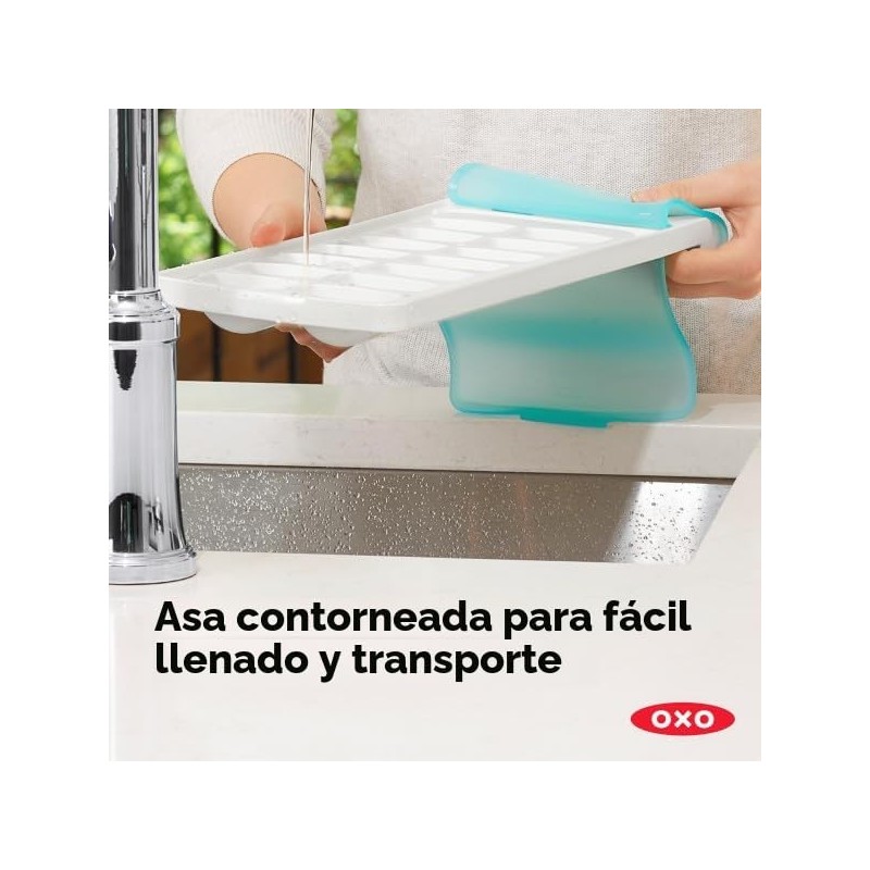 OXO Good Grips No-Spill bandeja de cubitos de hielo con