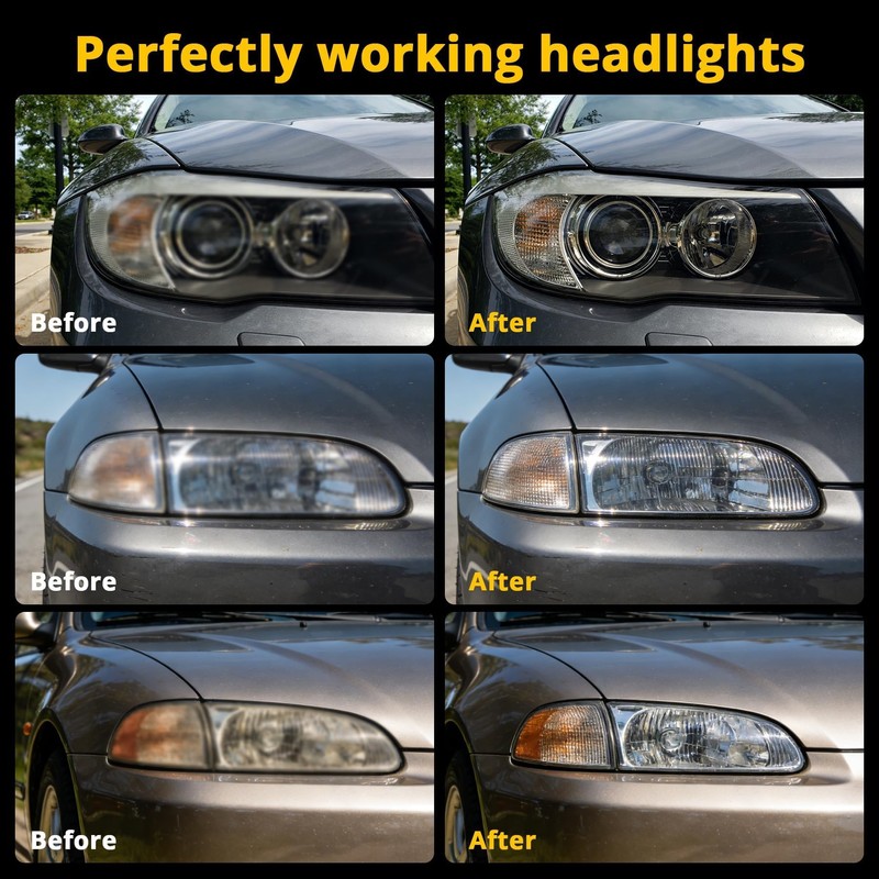 Headlight Restoration Wipes, 2-Step No Sanding Kit