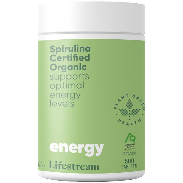 Lifestream Spirulina Certified Organic Tablets 500