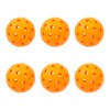 Precision Aerodynamic 40 Hole Design Pickleball Balls – 6 Pack