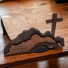 Didyts Easter Scene Wooden Religious Decoration,Jesus Cross Puzzle Statue Set