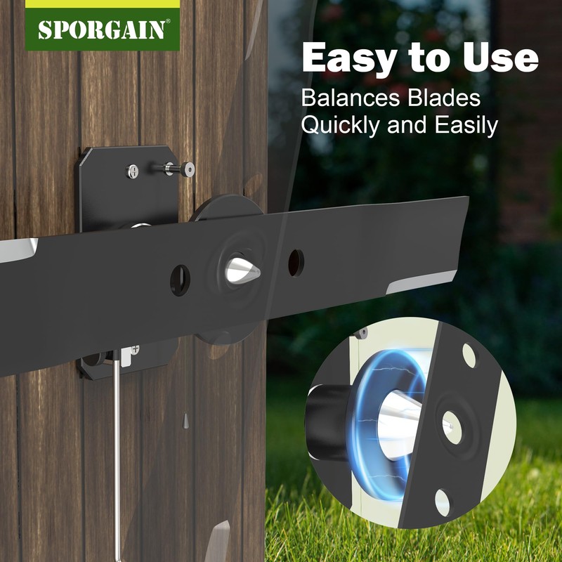 SporGain [Update] Lawn Mower Blade Balancer, High Precision with Magnetic