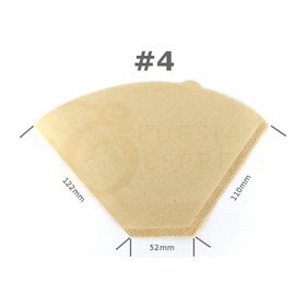 Size 4 / 4K Coffee Filter Paper Cones, Factory Sealed - Pack of 100