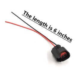 Fuel Injector Pigtail Connector Plug Wire EV6 EV14 Fit for Ford F-150 F-250 Crown Victoria Mustang Pigtail Harness (8 Pcs) Replace 15306318 Fuel Injector Connector