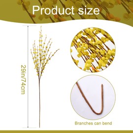 HUIANER Artificial Jasmine Flowers with Long Stem 6Pcs 29.5" Fake Flower Bouquet Faux Jasmine Plants for Wedding Bridal Bouquet Wreath Table Centerpiece Outdoor Décor (Yellow)