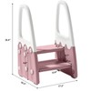Two Step Stool with Handrails for Toddler and Kids, Standing