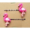 FLAMINGO Animal Bird Bobby PIn Hair Clip Accessory - Set