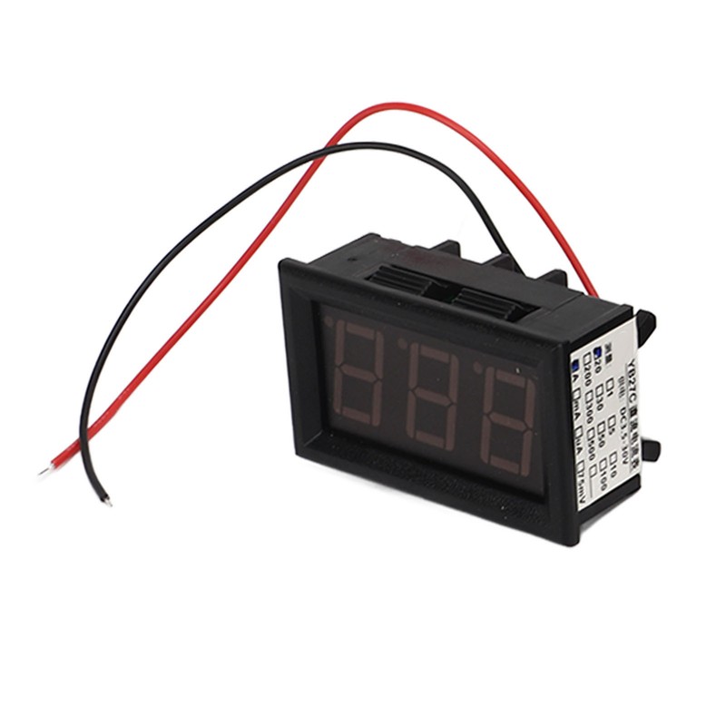 YB28VTM LED Digital Voltmeter Low Power Alarm Battery Indicator Thermometer