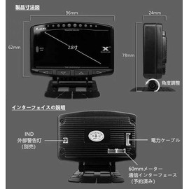 LUFI X1 English OBD Car HUD Head Up Display, Display Up to 38 Data Multifunction Digital Meter, Car Turbometer, Car Tachometer, Exhaust Thermometer, Water Thermometer, Oil Thermometer, Hydraulic, Fuel