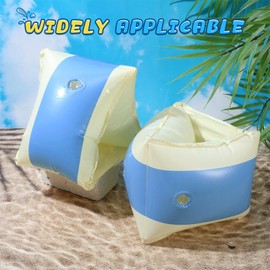 ShinyRelief Arm Floaties Inflatable Striped Arm Band PVC Pool Floats Sleeves Swimming Float Rings for Adults Water Sports Learning Training Summer for Beach Bachelorette Party (Blue)