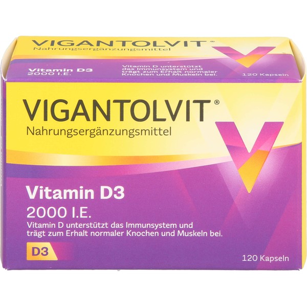 VIGANTOLVIT Vitamin D3 2000 I.E. Kapseln, 120 St. Kapseln