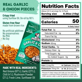 MaeMai MILD Spice - Non-Oily Chili Crisp Topper, Rice Seasoning, Ramen Topper, Furikake | Umami Onion & Garlic Flakes | 9.51 oz (3-PACK)