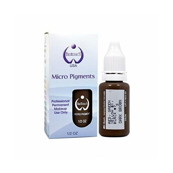 BioTouch Permanent Makeup DARK BROWN Cosmetic Tattoo Ink Micro Pigment 15ml