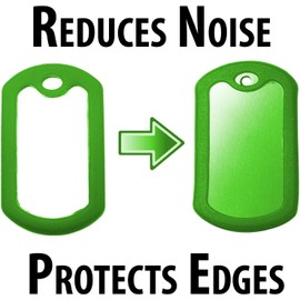 Bulk Military GI Dog Tag Silencer Rubber Silicone Cover, Green, 10 pc