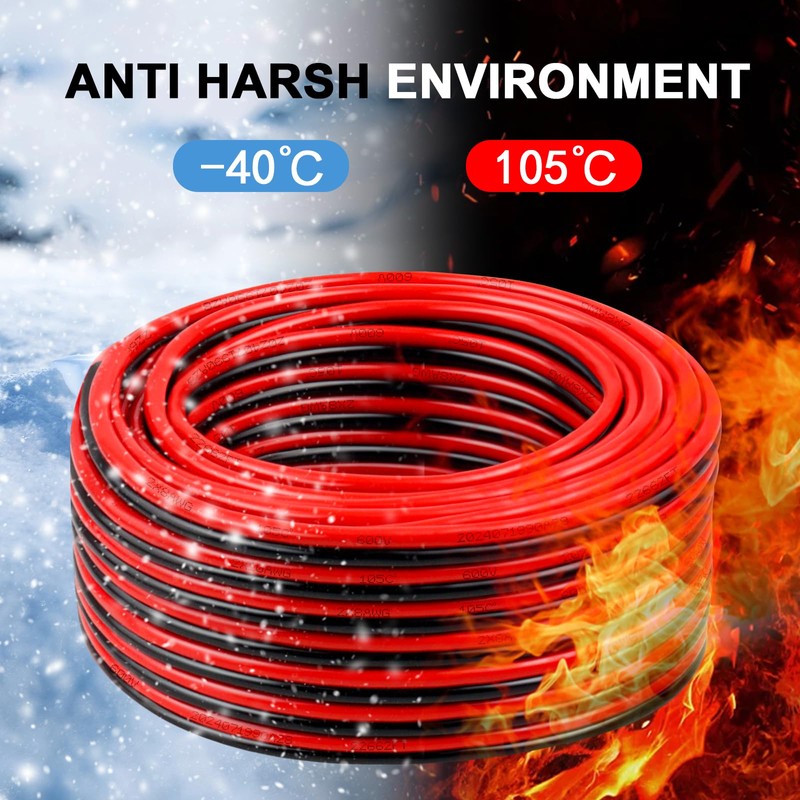 8 Gauge Electrical Wire, 600V 8 AWG 2 Conductors Tinned