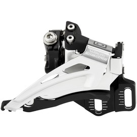 SHIMANO Deore Deore M6025-E double front derailleur, E-type mount, top swing, down pull One Size, Black,2091144970