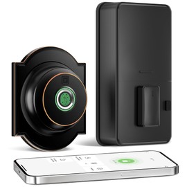 GeekTale Smart Deadbolt Lock, Fingerprint Deadbolt with App, Keyless Entry Door Lock, Fingerprint Door Lock, Deadbolt Smart Lock for Front Door, Auto Lock, Waterproof, Easy Installation