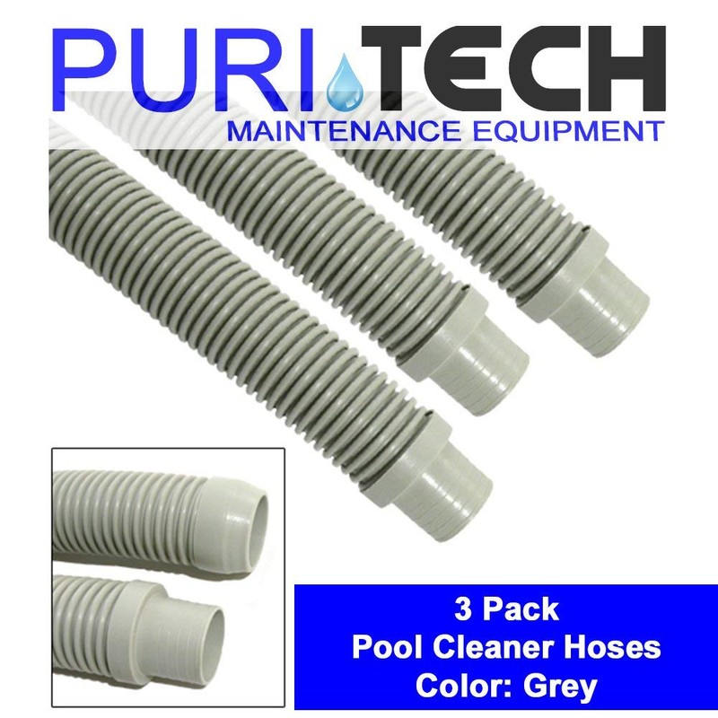 Puri Tech 3 Pack Universal Swimming Pool Cleaner Suction Hose