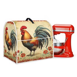Pointodoor Kitchen Aid Mixer Cover Chicken Sunflower Rooster Stand Mixer Cover Dust Cover with Handle & Pocket Kitchen Accessories Size L