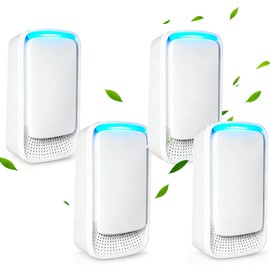 4 Pack Plug In Air Purifier, Negative Ion Filtration System, Quiet Ionic Air Purifiers for Home Bedroom, Mini Portable Air Filter for Kitchen, Basement, Odor, Pets Smell