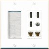 Wallplate City 2 Port CAT6 COAX 3 HD Wall Plate-Brush White