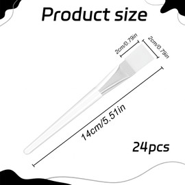 24 Pcs Face Mask Brush,Soft Hair Transparent Face Mask Brush Applicator,Comfortable and Durable Facial Brushes,Multi-functional Beauty Tool for Facial Mask,Body Lotion or Mixed Mask
