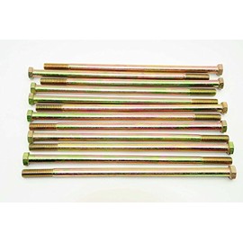 (7) Hex Head 1/2-13 x 12" Grade 8 Bolts Yellow Zinc Cap Screws