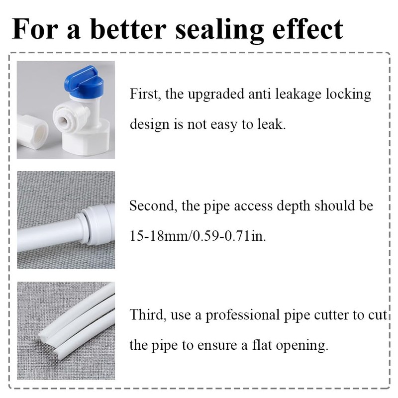 tooloflife 3/8" Tank Ball Valve, Valve Shut-Off: Inline Tap/Isolating Valve,