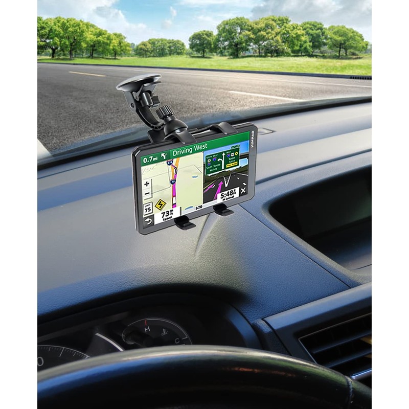 Ramtech Universal Car GPS Windshield Dual Clip Mount, Suction Cup