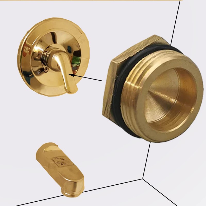 2 Pack RP2865 Push-Button Diverter Plug, Brass Plug for Faucet