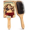 Bambus Haarbürste, Kopfmassage Haarpflege, Entwirrbürste für lange Haare & Locken