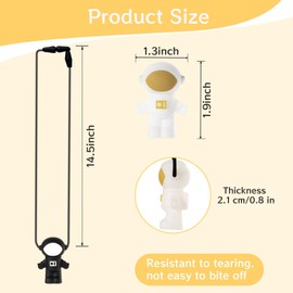 RUIOMII Pack of 5 Chew Chain for Children Adhs, Astronaut Teething Chain Children, Adhs Aid Children, Nursing Chain