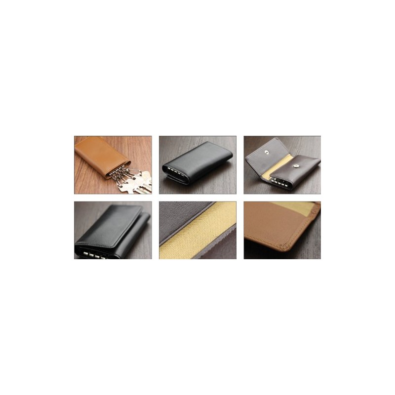 Avies Genuine Leather 4 Row Key Case, Made in Japan,
