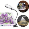 LED-illuminated Magnifier Microscope/Magnifying, Glass Clip-on Desk Metal Hose Magnifier for