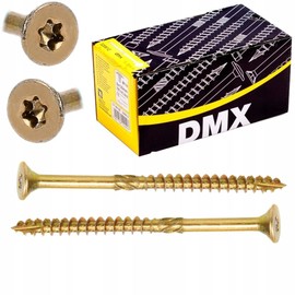 DMX - Wood Screws Torx - Chipboard Screws - Construction Screws - Patio Screws - Torx Set - Screws Set - CS - 4 mm - Torx - Zinc Galvanised - 4 x 35 - 200 Pieces