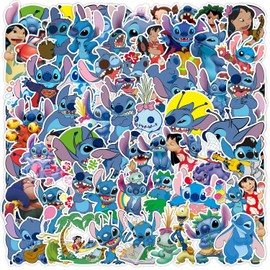 100 Pcs Stitch Stickers for Laptop, Bumper, Skateboard, Water Bottles, Computer, Phone, Guitar, Cartoon Stickers for Kids Teens Adult