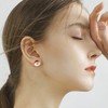 Kamise Christmas Silver Stud Earrings for Women, 925 Sterling Silver