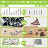 351Pcs #6-32#8-32#10-24 Machine Screws Nuts and Bolts Assortment Kit,Phillips Pan